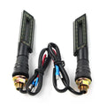 Amber LED Turn Signal Lights for Universal Motorcycle - 12V