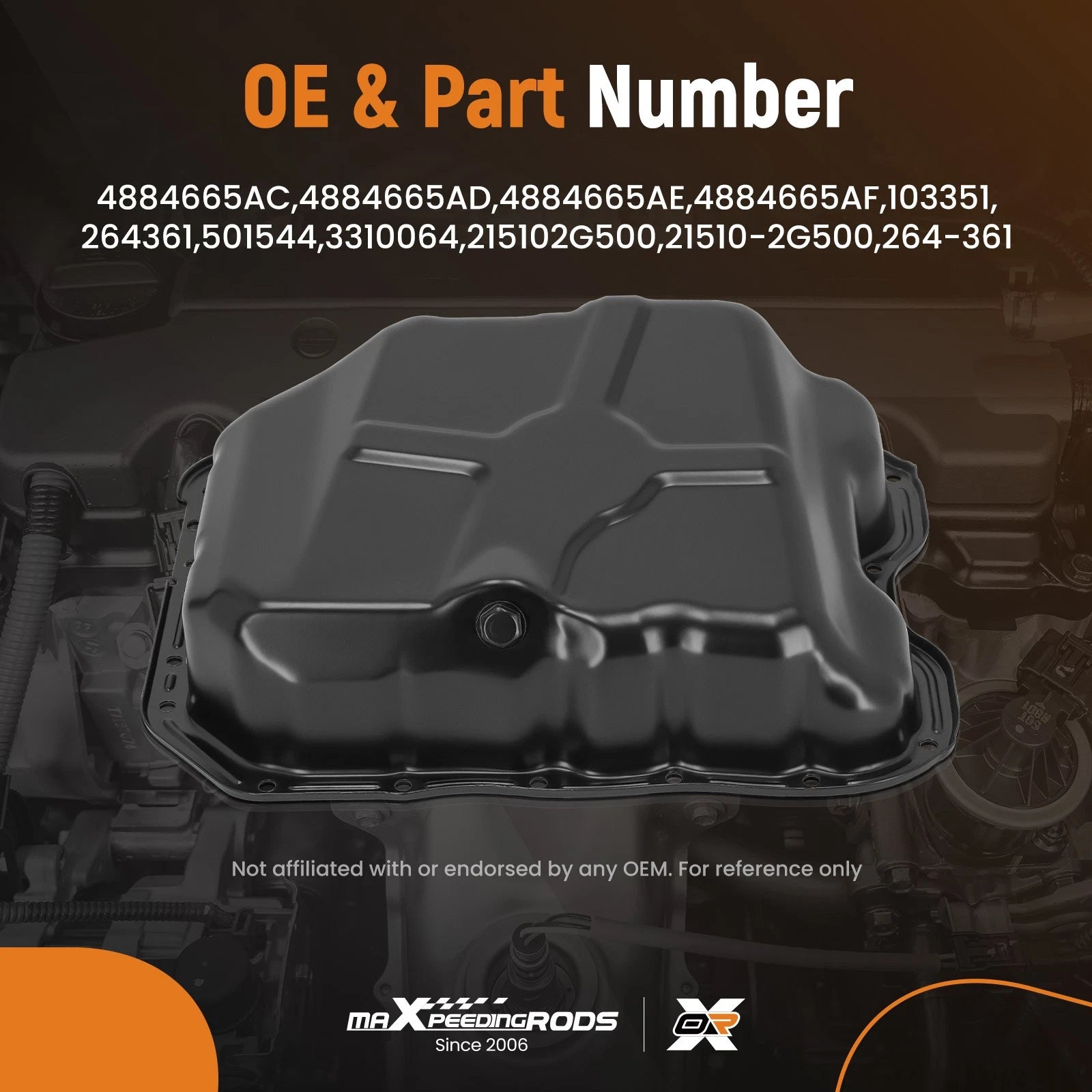 Oil Pan for Jeep Patriot L4 2.0L 2.4L (2007–2017)