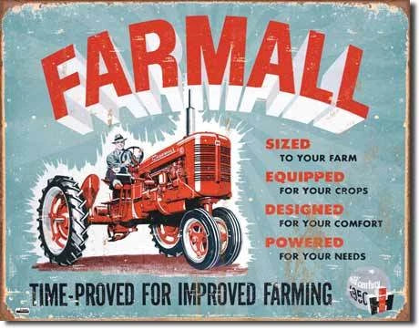 Vintage Replica Tin Metal Sign for IH International Harvester Farmall (1620)