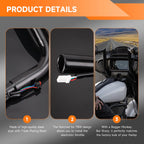 1.25" Pre Wired 12" Meathook Bagger Handlebar for Harley Touring FLHT (2014–2023)