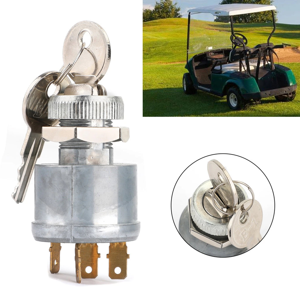 Key Switch for EZGO Cart 81–Current 4 Prong w/ Factory Lights 33639G01