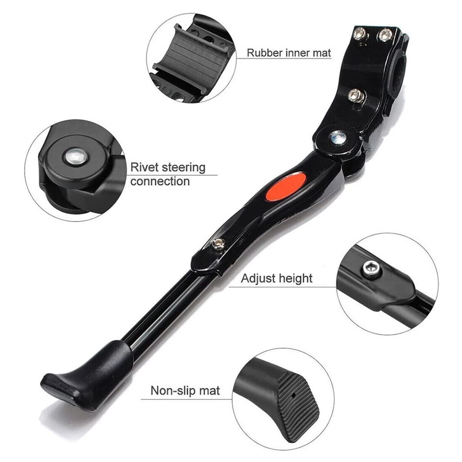 Adjustable Bike Kickstand for 22" 24" 26" 27.5" Bicycles