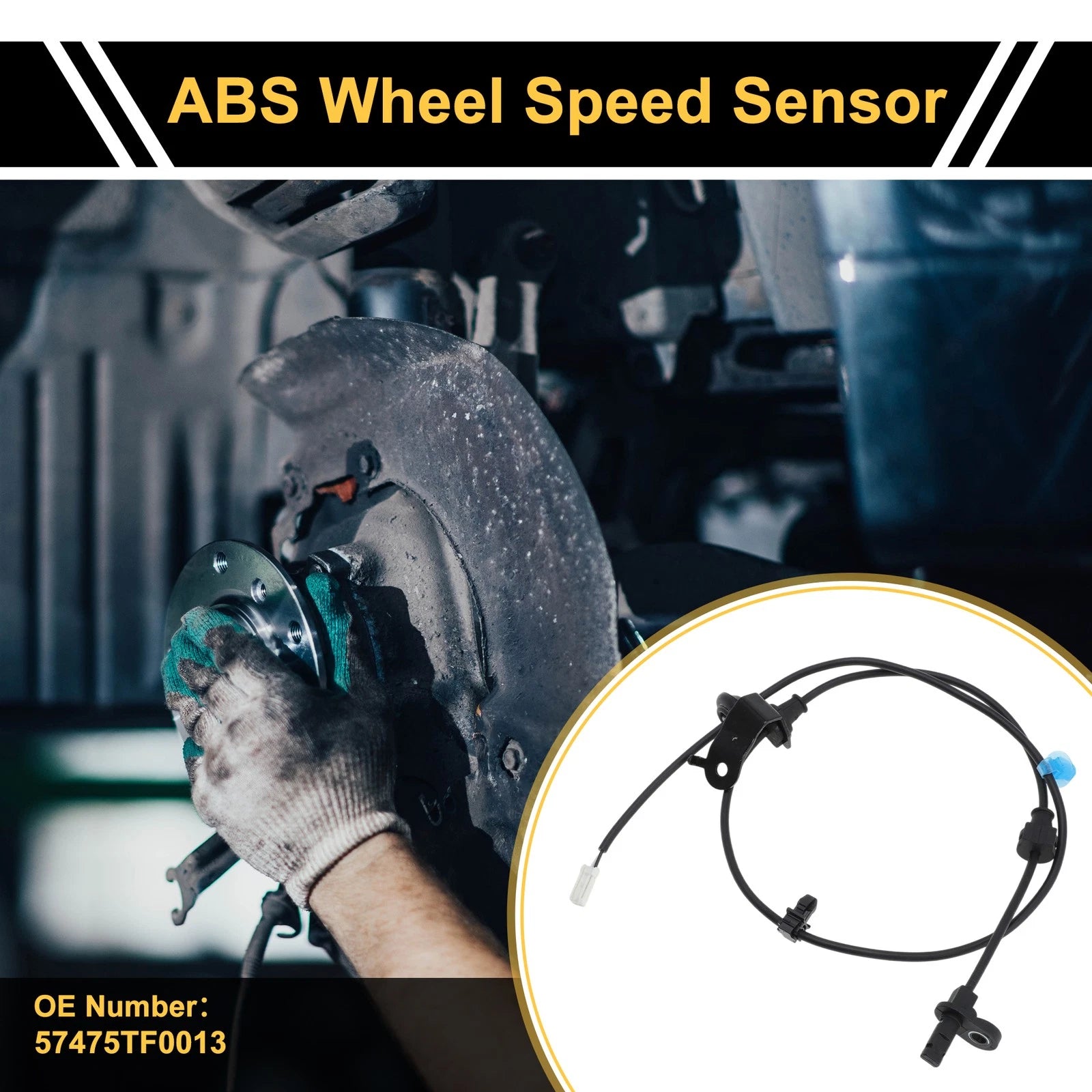 ABS Wheel Speed Sensor No. 57475TF0013 for Honda Fit (2009–2013) Rear Left