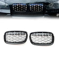 Black & Chrome Front Bumper Kidney Grille for BMW X5 E70, X6 E71 (2007-2013)