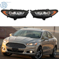 Set of 2 Halogen Headlights for Ford Fusion (2013–2016) Black