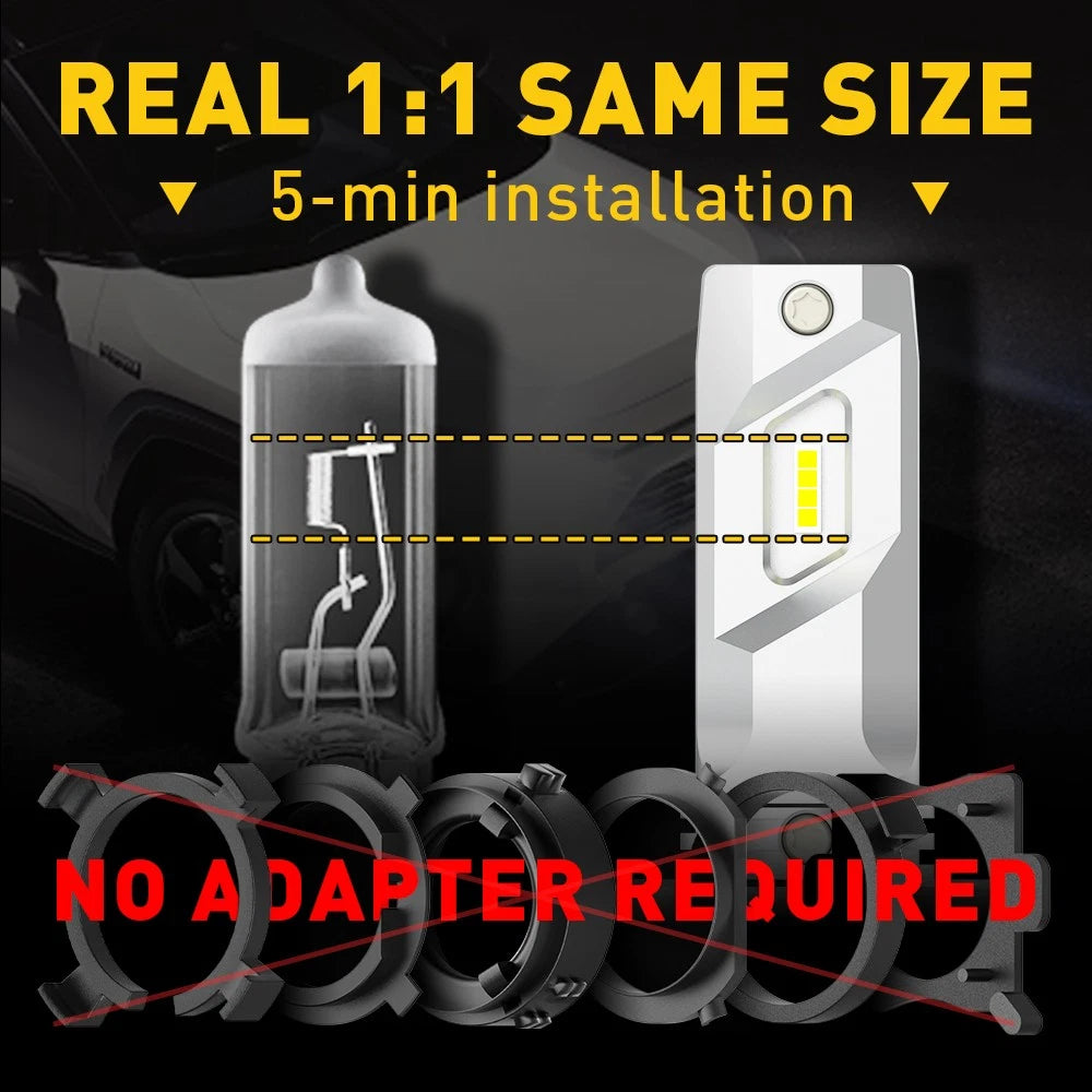 2X H7 LED Headlight Kit for Make Model