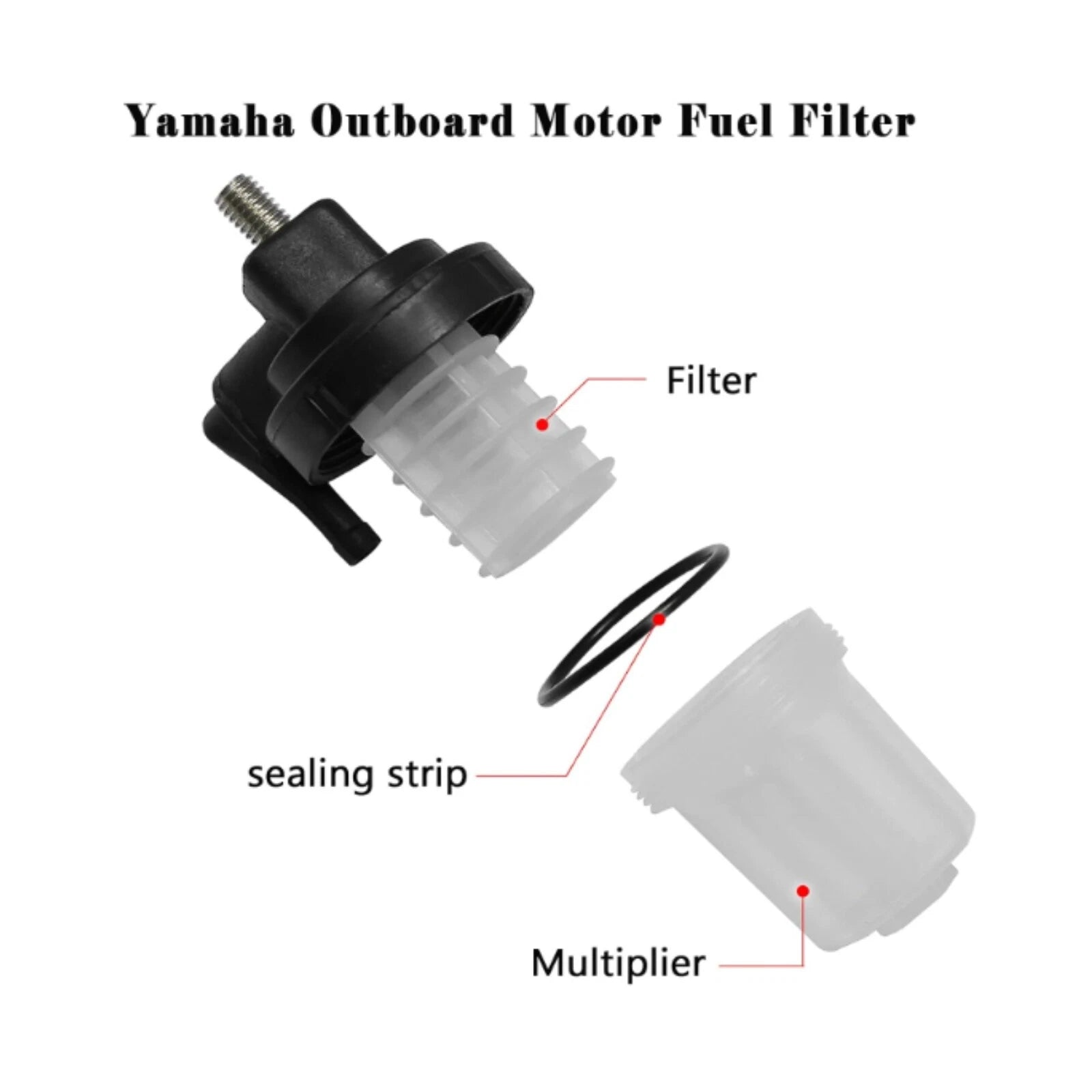 Fuel Filter Assembly for Yamaha Outboard 9.9-90 HP (61N-24560-00, 655-24560-00)