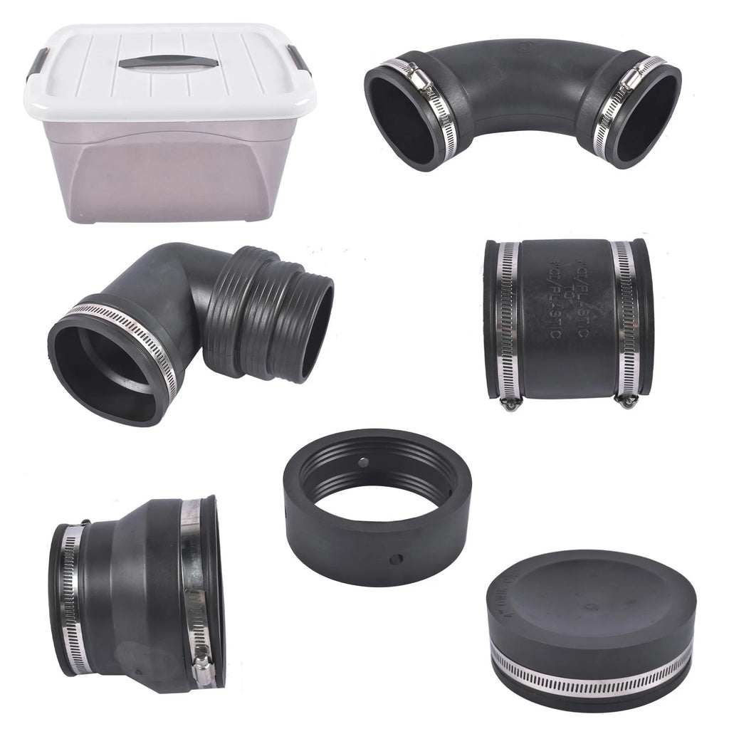 RV Sewer Hose Fittings Adapter Kit for RVs (Fits Various Models)