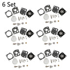 Set of 6 Carburetor Repair Kits for ZAMA C1U C1Q RB-47 Trimmer Blower