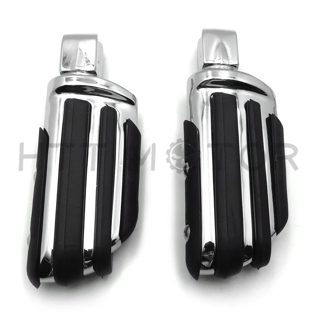 Chrome Rubber Pilot Footpeg Footrest for Kawasaki Vulcan 900 Custom (2006–2023)