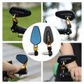 Bar End Rearview Mirrors for Road Bike Cruisers Touring Scooter Motorcycle (7/8")