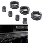 7x Switch Knob Ring Cover Trim for Honda Civic 2022+ CR-V 2023-2024 Black