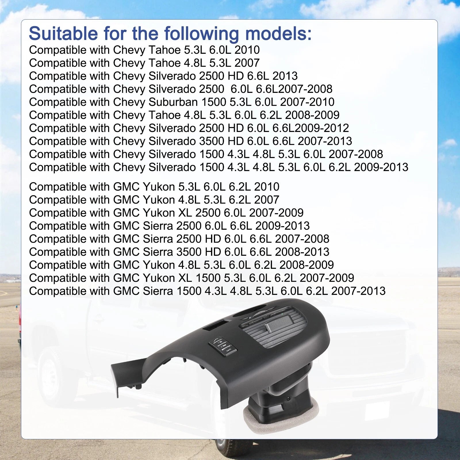 Driver Information Center for Chevy Silverado GMC Sierra 1500 2500 3500 (2007–2014)