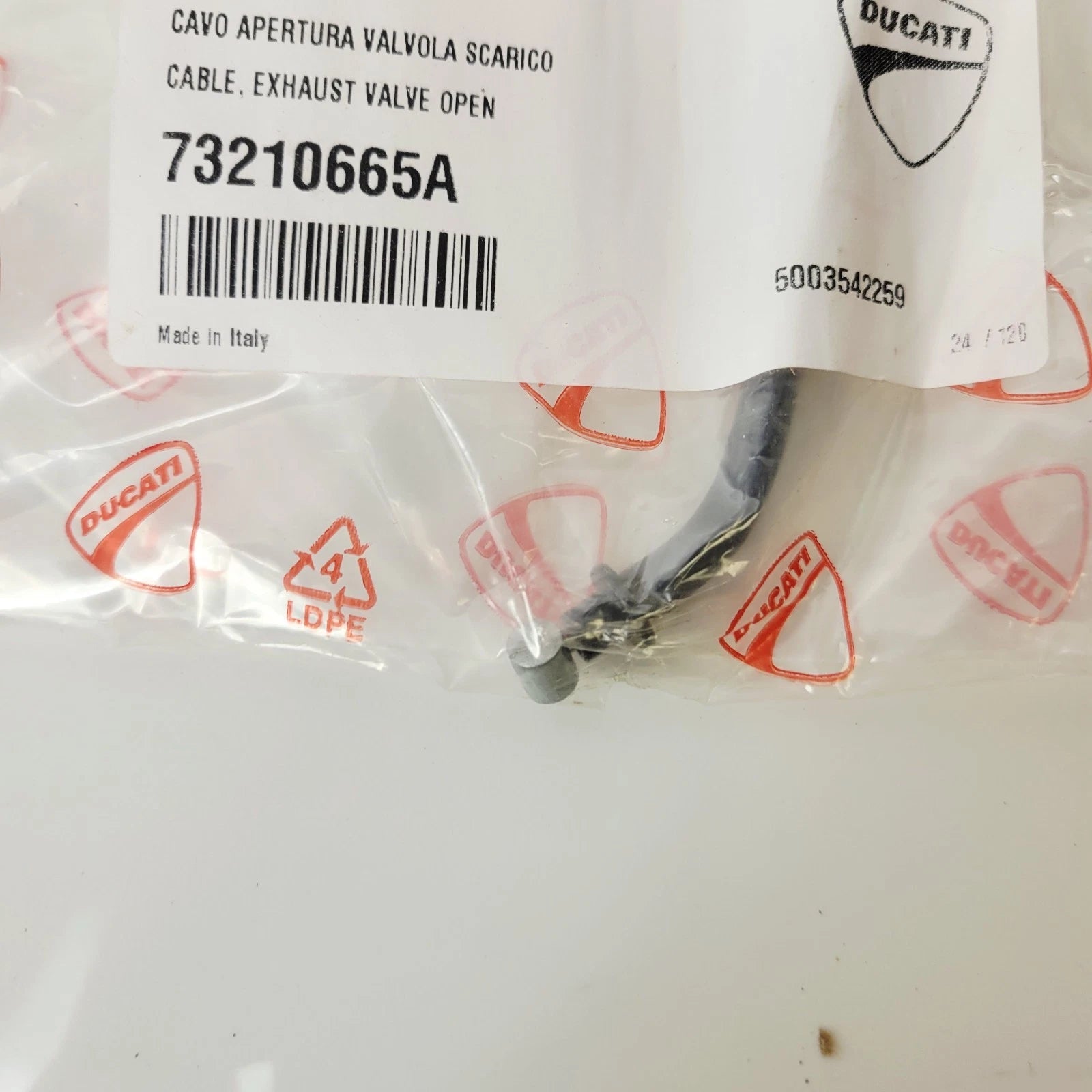 OEM Exhaust Valve Open Cable for Ducati Panigale V4, Streetfighter V4 (2018–2023)