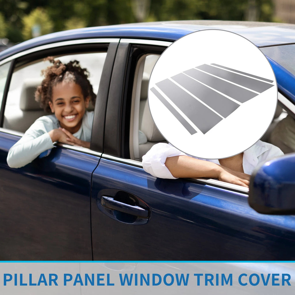 Set of 6 Car Pillar Window Trim Covers for Ford Explorer (2011–2019) Chrome