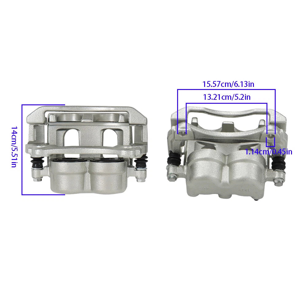 Set of 2 Front Brake Calipers with Bracket for Saturn Pontiac Chevrolet (2004–2007)