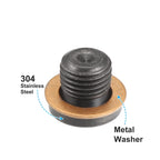 2 Pcs M14x1.5 Steel Engine Oil Drain Plug Screw for Audi Volkswagen 