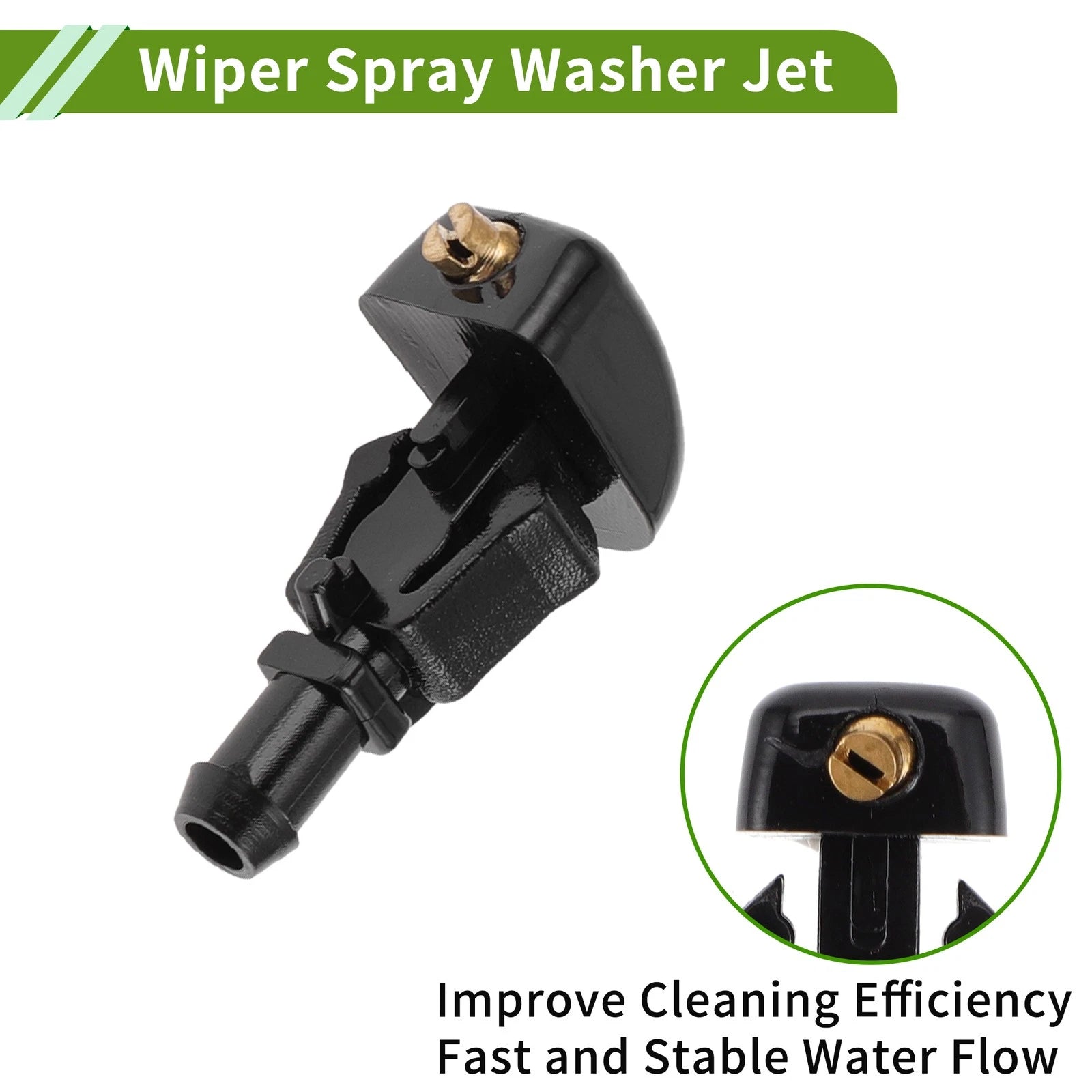 Windshield Washer Nozzle Set with Hose Connector for Nissan (No. 289317S000)