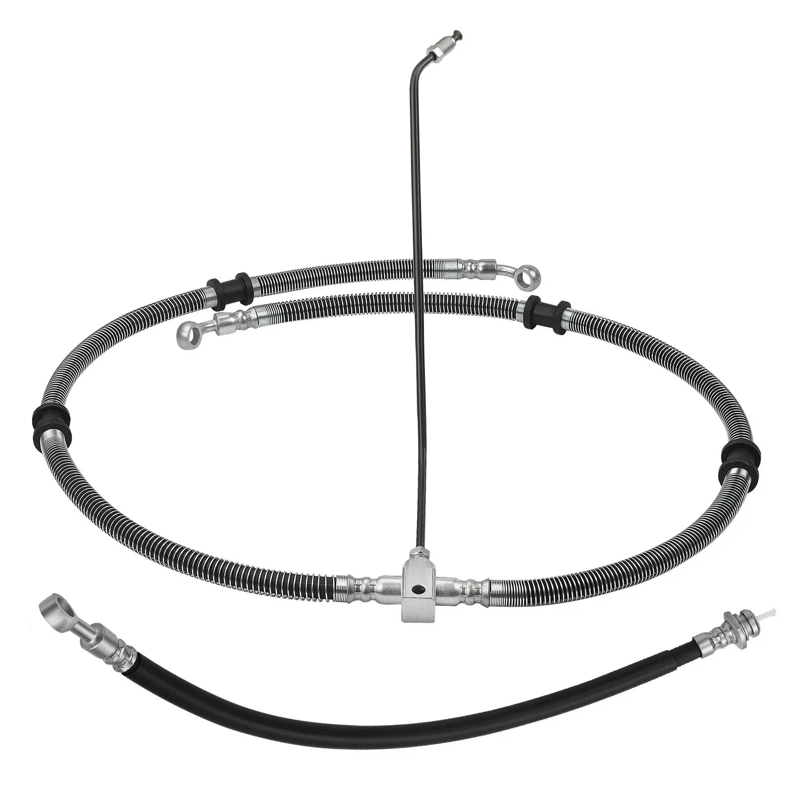 Front Brake Hose Line Pipe Kit for Yamaha Kodiak Grizzly Bruin (2003–2014)