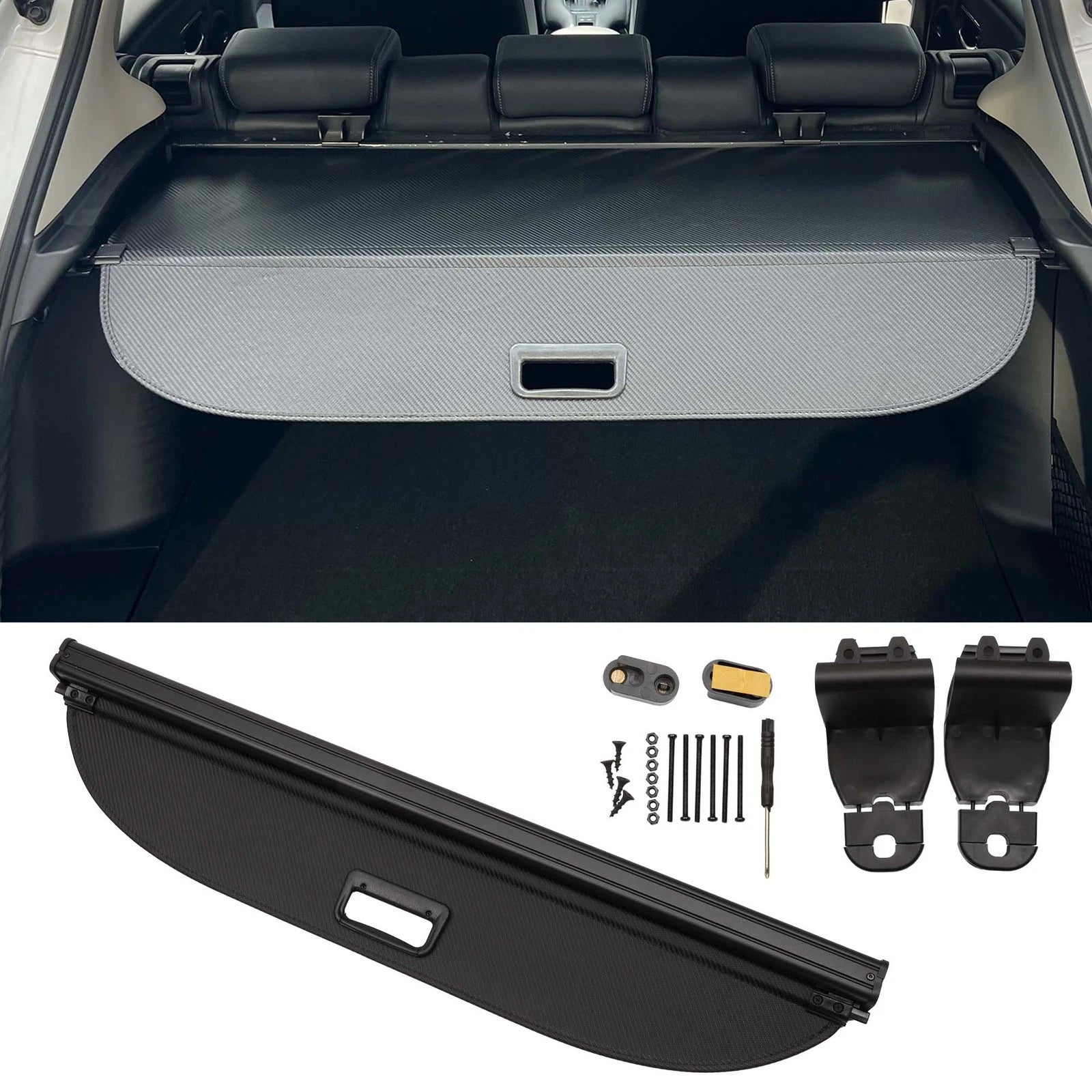 Retractable Cargo Cover for BMW X1 (2023–2024) Black Carbon Fiber