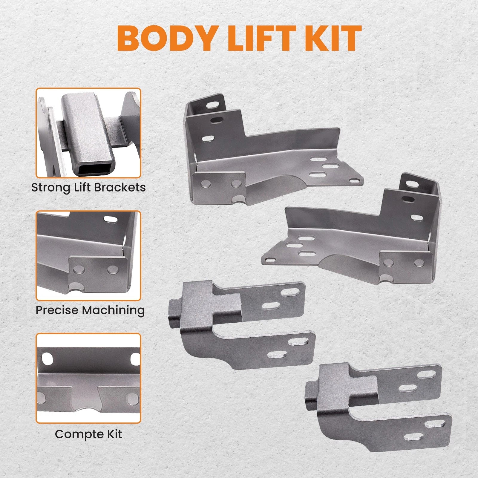 3" Body Lift Kit Brackets for Chevy GMC Silverado Sierra 1500 (2007–2013)