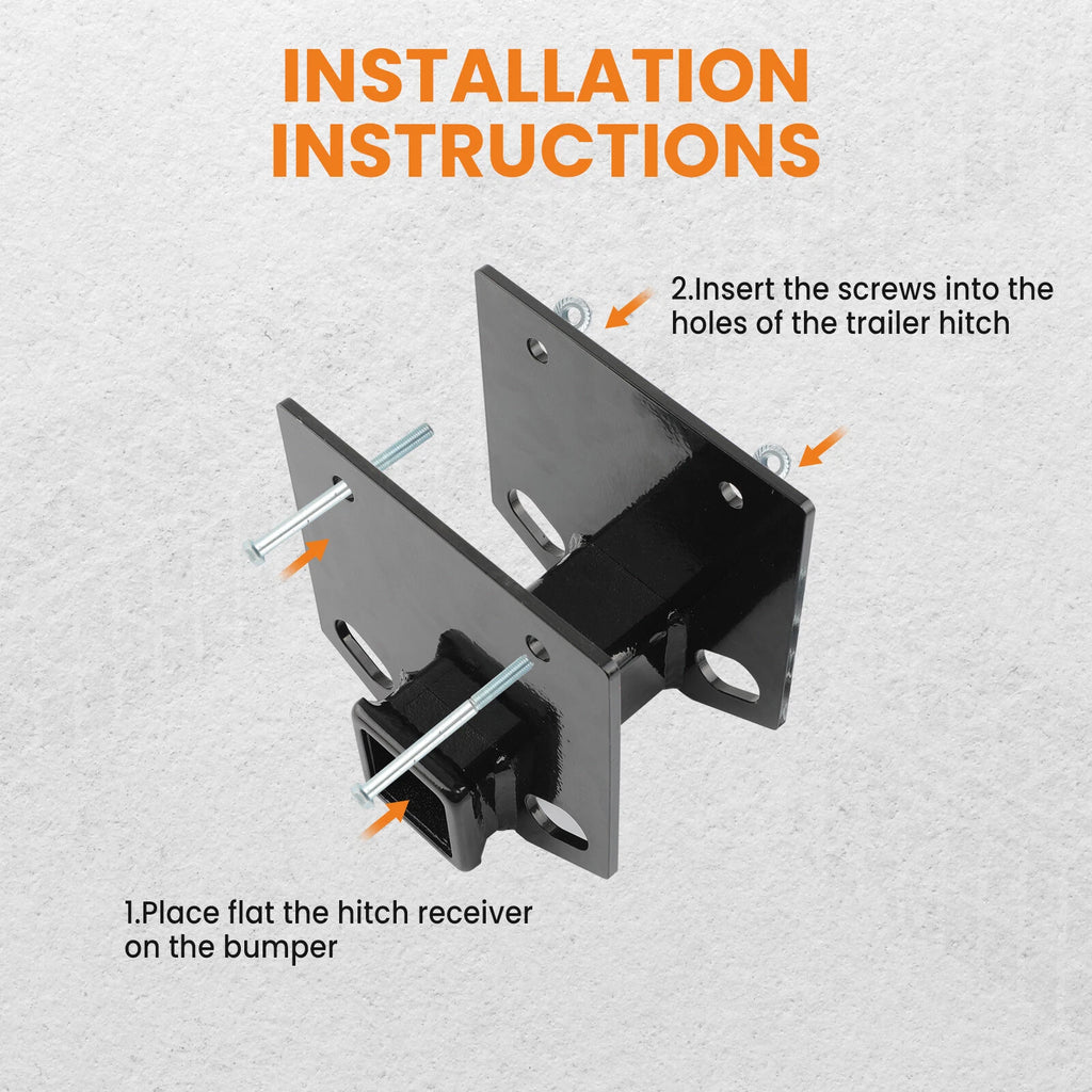 Camper Hitch for 4x4 RV Bumper (2 Inch Receiver)