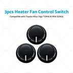 3pcs Heater Fan Control Switch Knob for Toyota Hilux Vigo (TGN16 KUN16)
