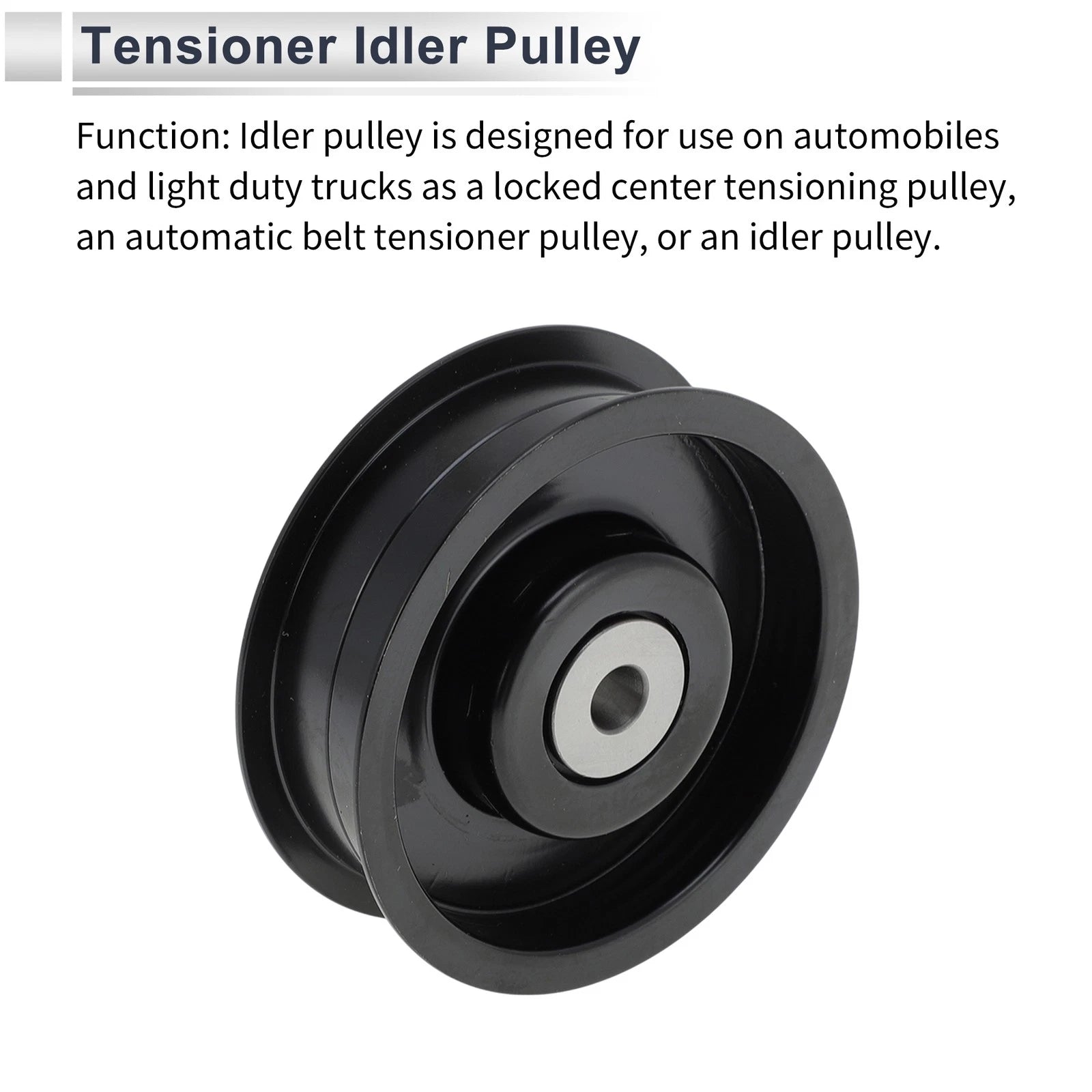 Drive Belt Idler Pulley for Mercedes-Benz W463 (2009–2014) No.A2722021419 Black
