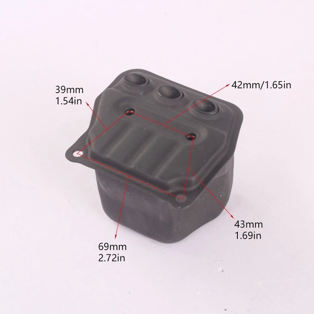 Dual Hole Muffler Exhaust Pipe Silencer for Chainsaws (52mm 58mm)