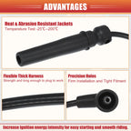Set of 4 Spark Plug Wires for Chevrolet Aveo/Aveo5 (2004–2011) No. 96497773
