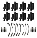 Set of 8 Ignition Wires & 8 Spark Plugs for Cadillac Chevy GMC Hummer V8