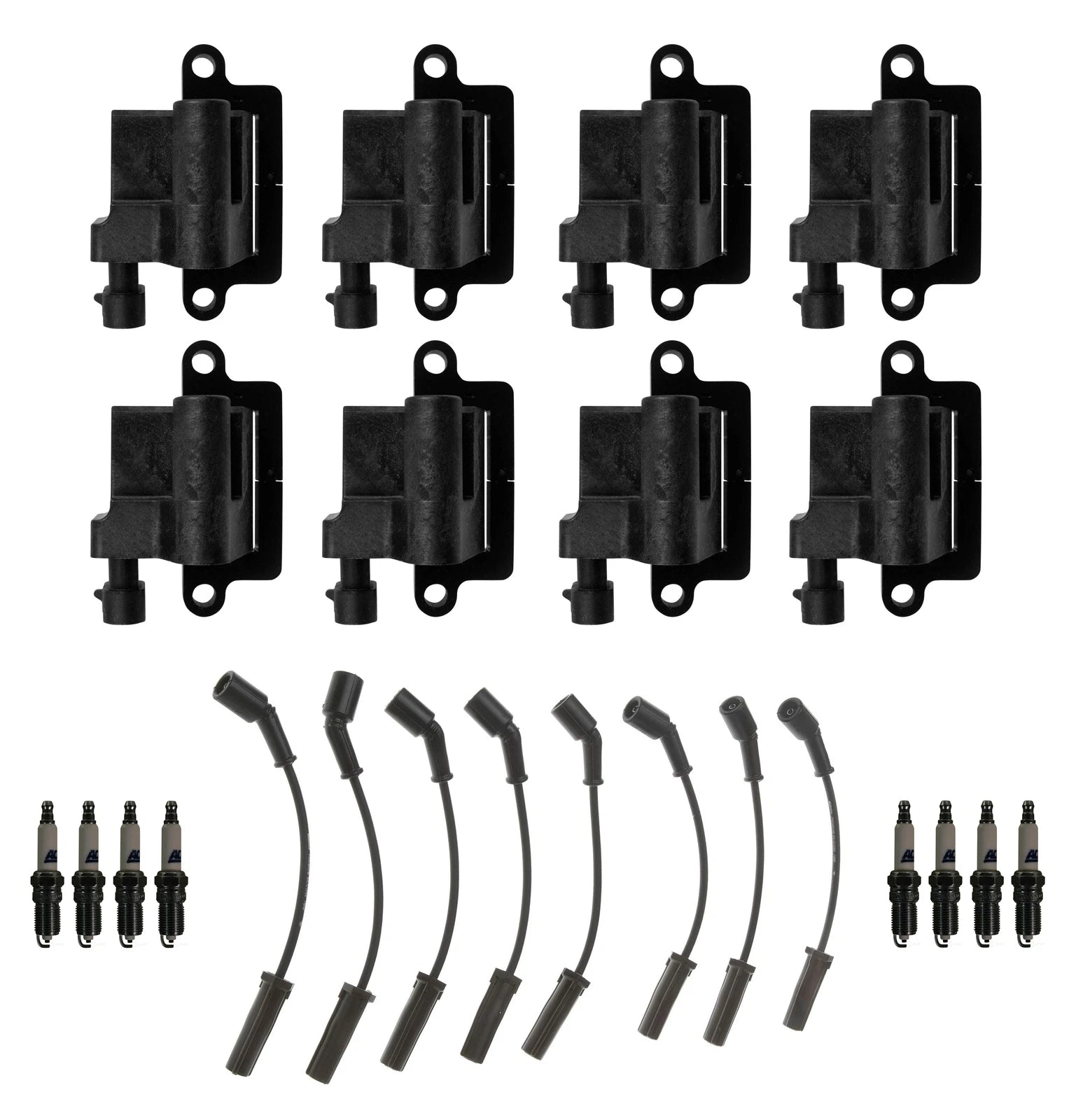 Set of 8 Ignition Wires & 8 Spark Plugs for Cadillac Chevy GMC Hummer V8