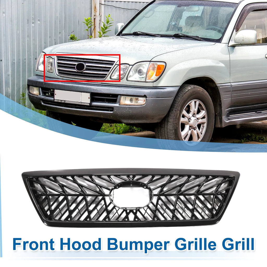 Front Upper Hood Bumper Grille for Lexus LX470 (1998–2008) TRD Black