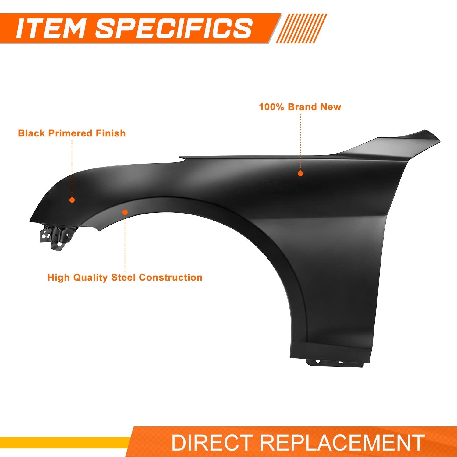Steel Front Driver Left Side Fender Panel for Cadillac ATS (2013–2018)