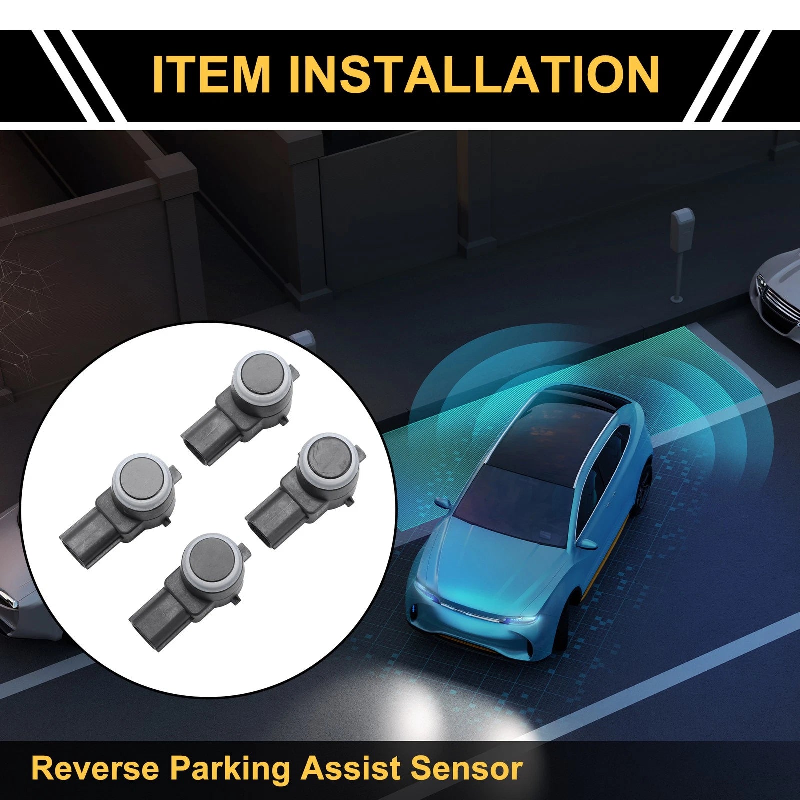 4X Bumper Reverse Backup Parking Sensor for Ram 1500 2500 3500 (No.1EW63AXRAA)