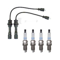 Denso Wire Set & 4 Platinum Spark Plugs for Protege LX DX (1999)