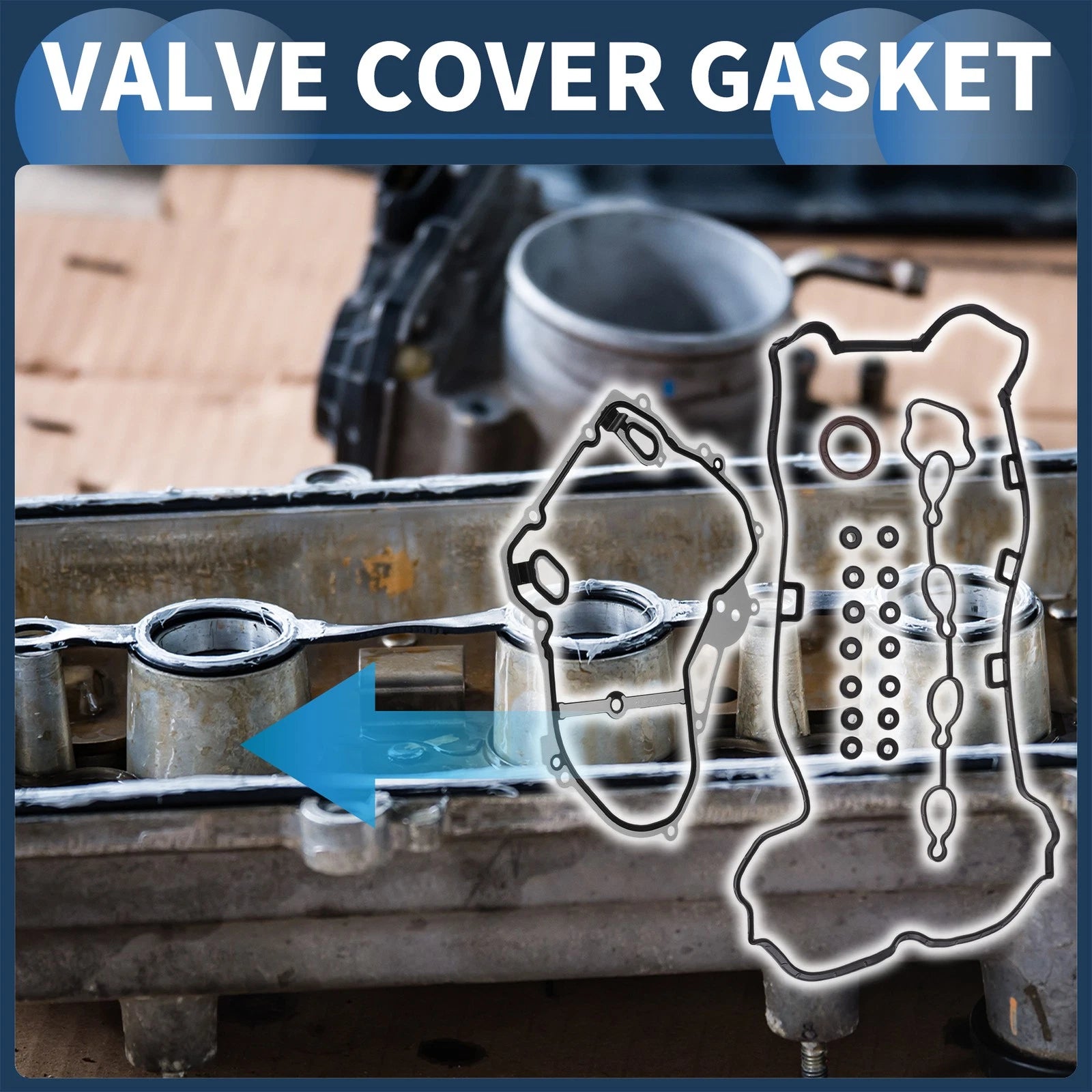 Valve Cover Gasket Set for Chevrolet Equinox (2010–2015) 2.4L 12593309