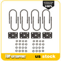 2 Pack U Bolt Kit for 3500lb Trailer Axle 3" Round 7" Long 1/2" Dia