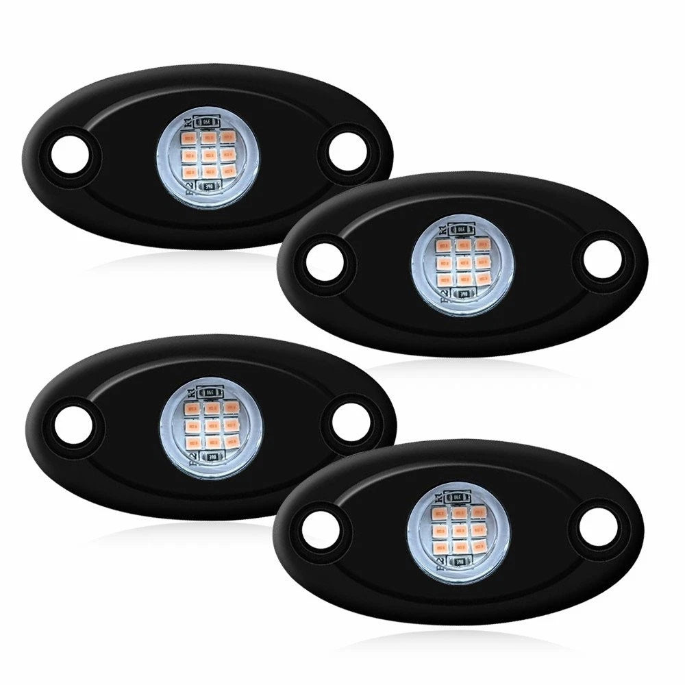 4X Purple LED Rock Light Underglow for Universal Offroad Truck (V)