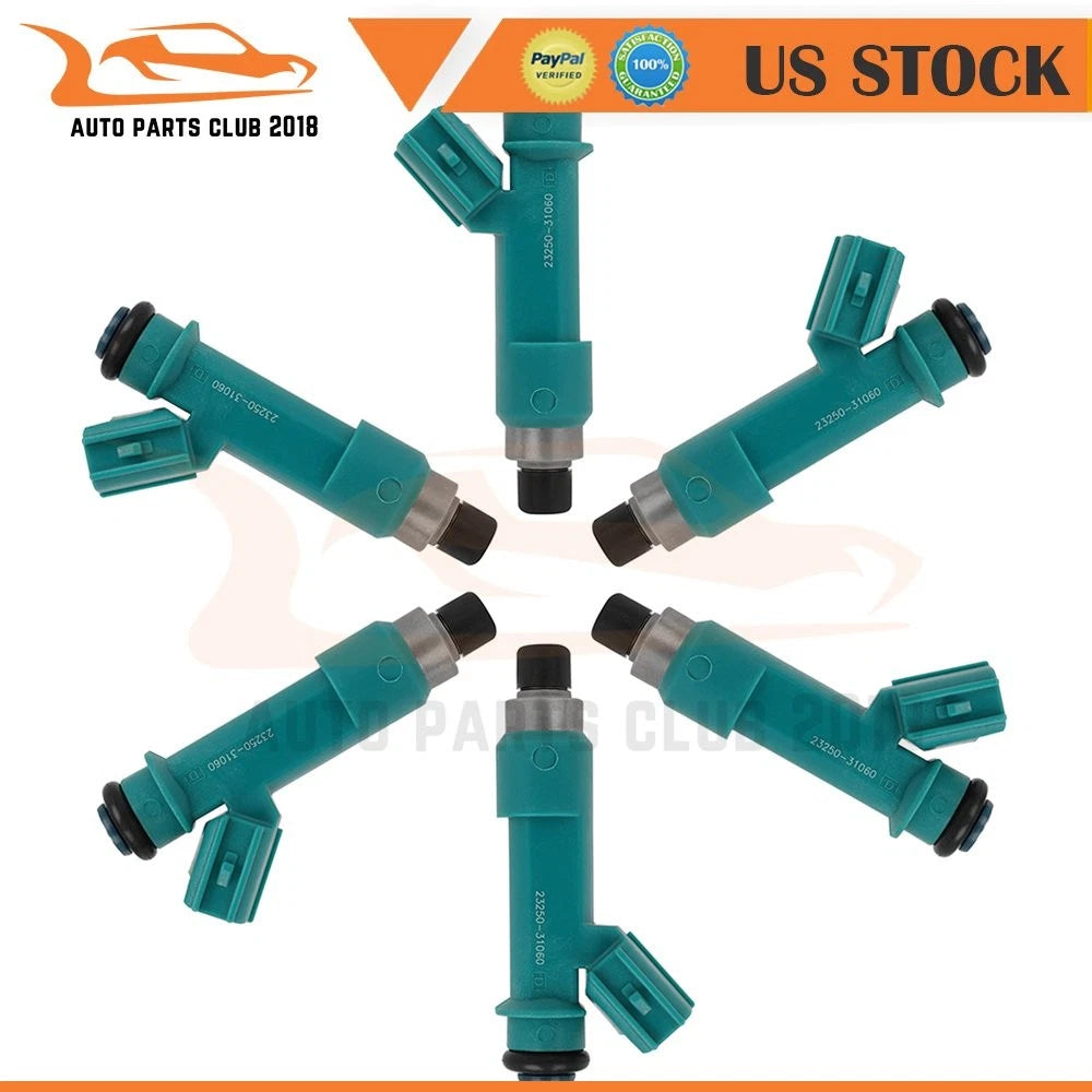 6Pcs Fuel Injectors for Toyota 4Runner Tacoma FJ Cruiser Tundra (2003–2021) 23250-31010