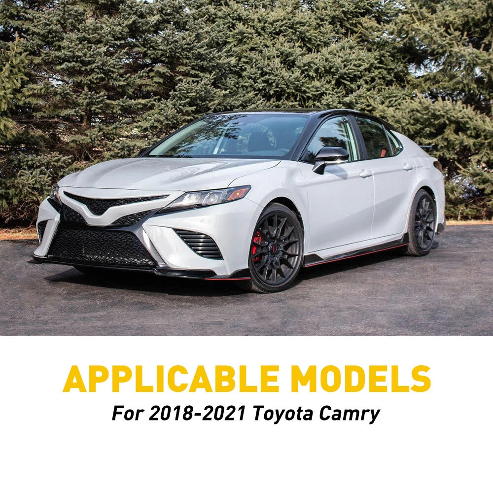 Set of 8 Black Door Window Pillar Post Covers for Toyota Camry (2018–2021)