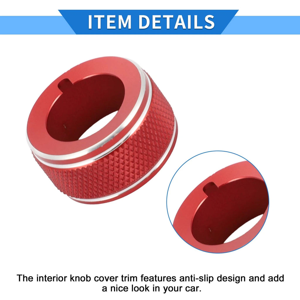 Rear View Mirror Adjust Switch Knob Cover for Subaru Forester (2019–2024) Red