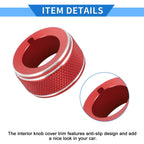 Rear View Mirror Adjust Switch Knob Cover for Subaru Forester (2019–2024) Red