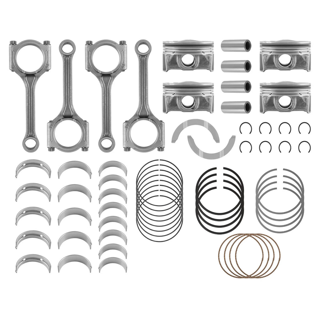Engine Piston Kit with Connecting Rod Bearings for Hyundai Kia 2.0L (2014–2018)