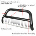 3" Bull Bar Push Bumper Grille Guard for Toyota Tacoma (2005–2015) Black Steel