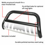 3" Bull Bar Push Bumper Grille Guard for Toyota Tacoma (2005–2015) Black Steel