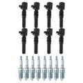 Set of 8 Ignition Coils & NGK V-Power Spark Plugs for Corvette E-150 Yukon V8