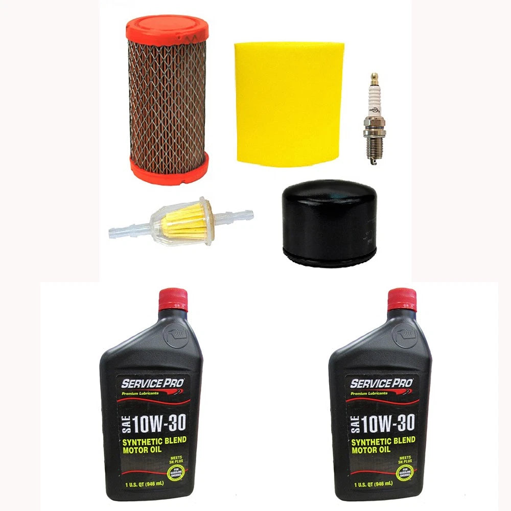 Set of 2 Spark Plug & Oil Filters for John Deere D110 D120 E110 LA125