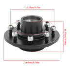 Set of 2 Trailer Hub Kits with Square Spindles for 8-Lug Trailers