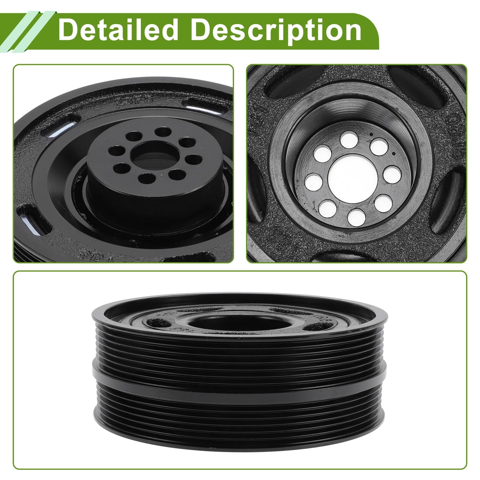 Engine Harmonic Balancer Crankshaft Pulley for Audi A7 (2012–2018) No. 06E105251E/06E105251F